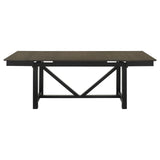 Malia Rectangular Dining Table with Refractory Extension Leaf Black from Coaster - Luna Furniture