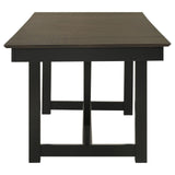 Malia Rectangular Dining Table with Refractory Extension Leaf Black from Coaster - Luna Furniture