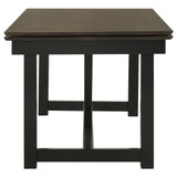 Malia Rectangular Dining Table with Refractory Extension Leaf Black from Coaster - Luna Furniture