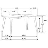 Malone 5-Piece Dining Room Set Dark Walnut/Black - 105361-S5 - Luna Furniture