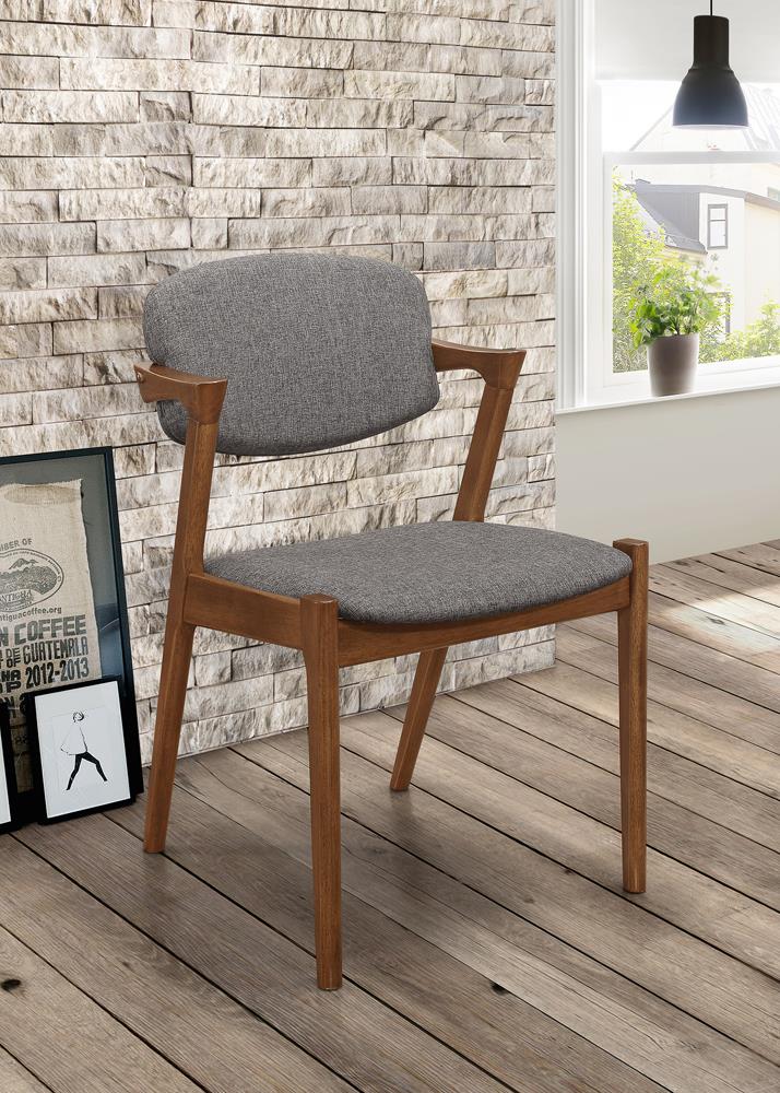 NEW! good Coaster furniture dining side chair set of two 105352 gray and dark walnut