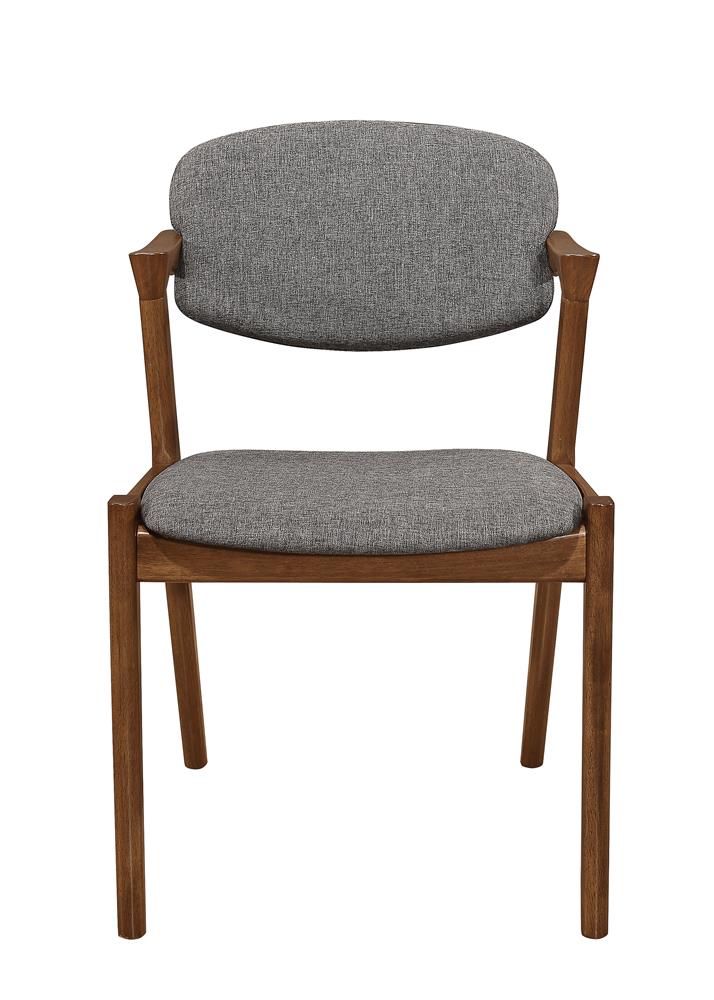 Malone Dining Side Chairs Grey and Dark Walnut (Set of 2) - 105352 - Luna Furniture