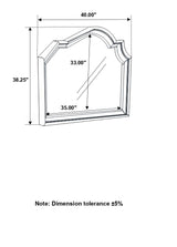 Manchester Mirror Wheat - 222894 - Luna Furniture