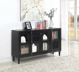 Mapleton Black 4-Door Accent Cabinet from Coaster - Luna Furniture