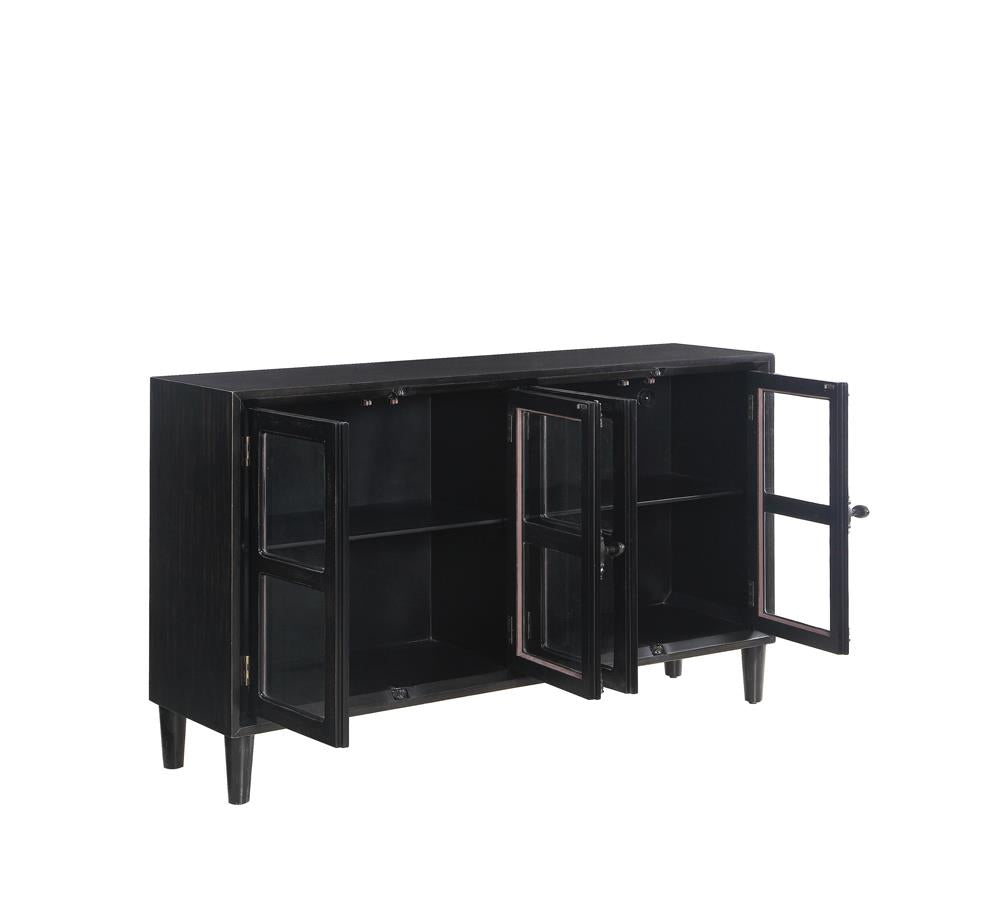 Mapleton Black 4-Door Accent Cabinet from Coaster - Luna Furniture