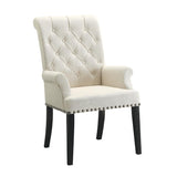 Mapleton Tufted Back Upholstered Arm Chair Beige - 190163 - Luna Furniture