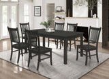 Marbrisa Matte Black 7-Piece Rectangular Dining Set from Coaster - Luna Furniture