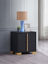 Marceline 2-drawer Nightstand Black from Coaster - Luna Furniture