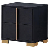 Marceline 2-drawer Nightstand Black from Coaster - Luna Furniture