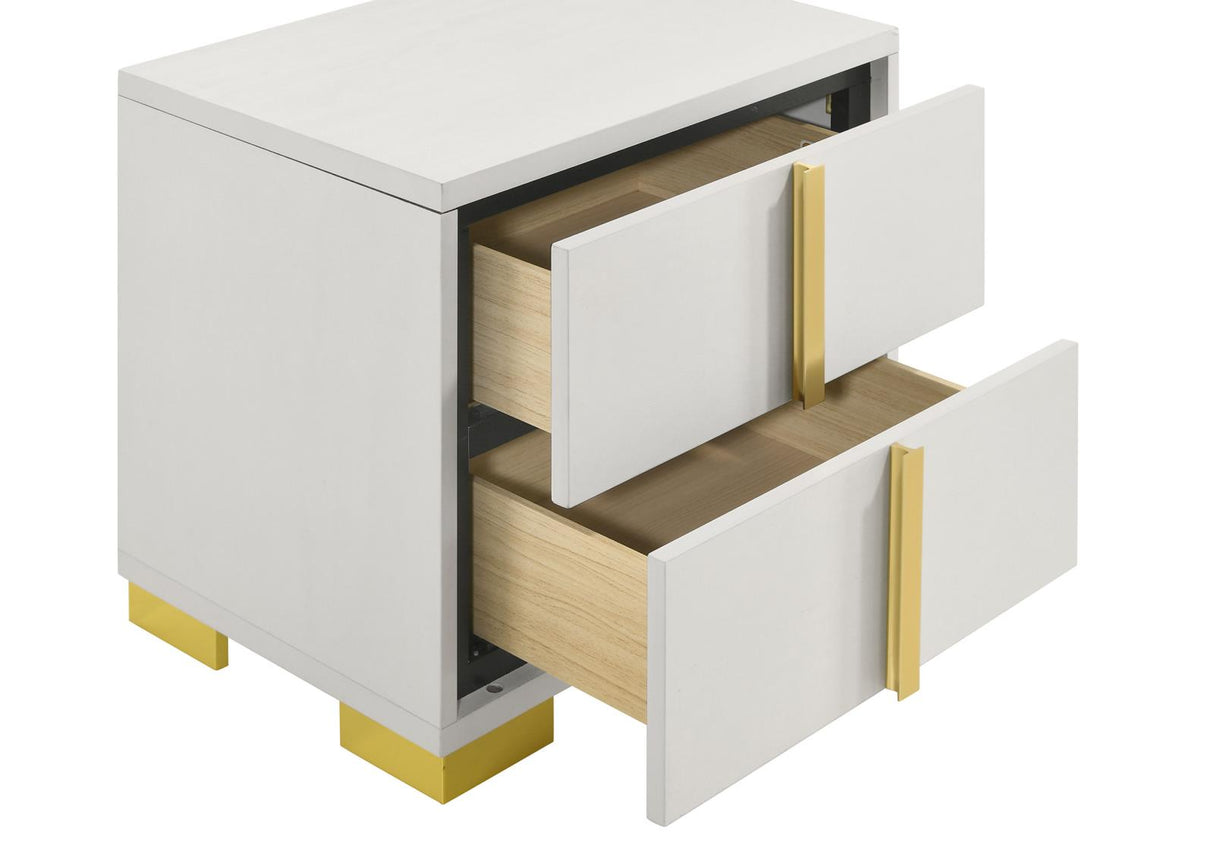 Marceline 2-drawer Nightstand White from Coaster - Luna Furniture