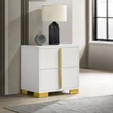 Marceline 2-drawer Nightstand White from Coaster - Luna Furniture