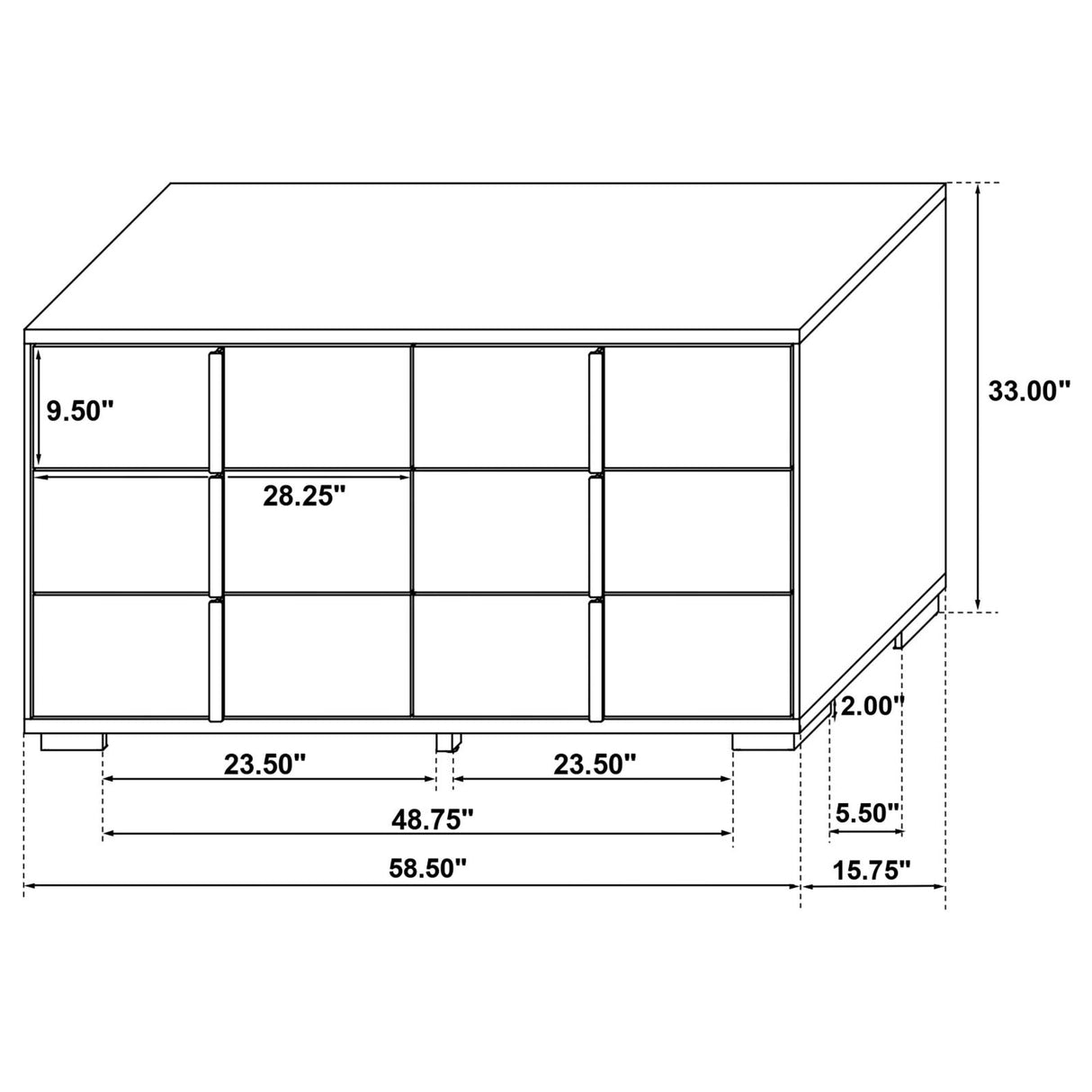 Marceline White 4-Piece Full Bedroom Set with LED Headboard from Coaster - Luna Furniture