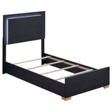 Marceline Black 4-Piece Twin Bedroom Set with LED Headboard from Coaster - Luna Furniture