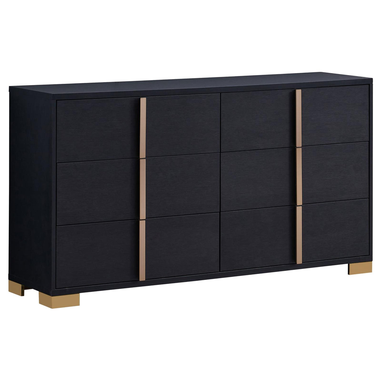 Marceline Black 4-Piece Twin Bedroom Set with LED Headboard from Coaster - Luna Furniture