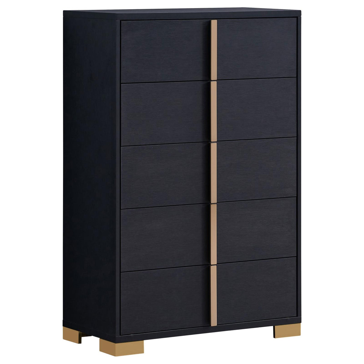 Marceline 5-drawer Chest Black - 222835 - Luna Furniture