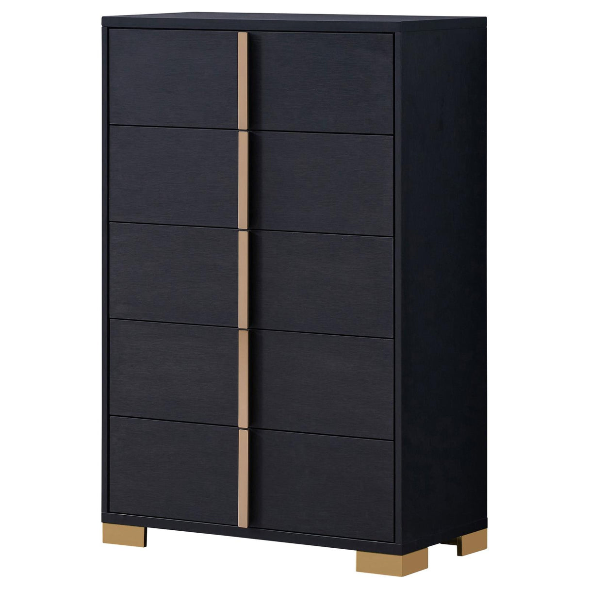 Marceline 5-drawer Chest Black - 222835 - Luna Furniture