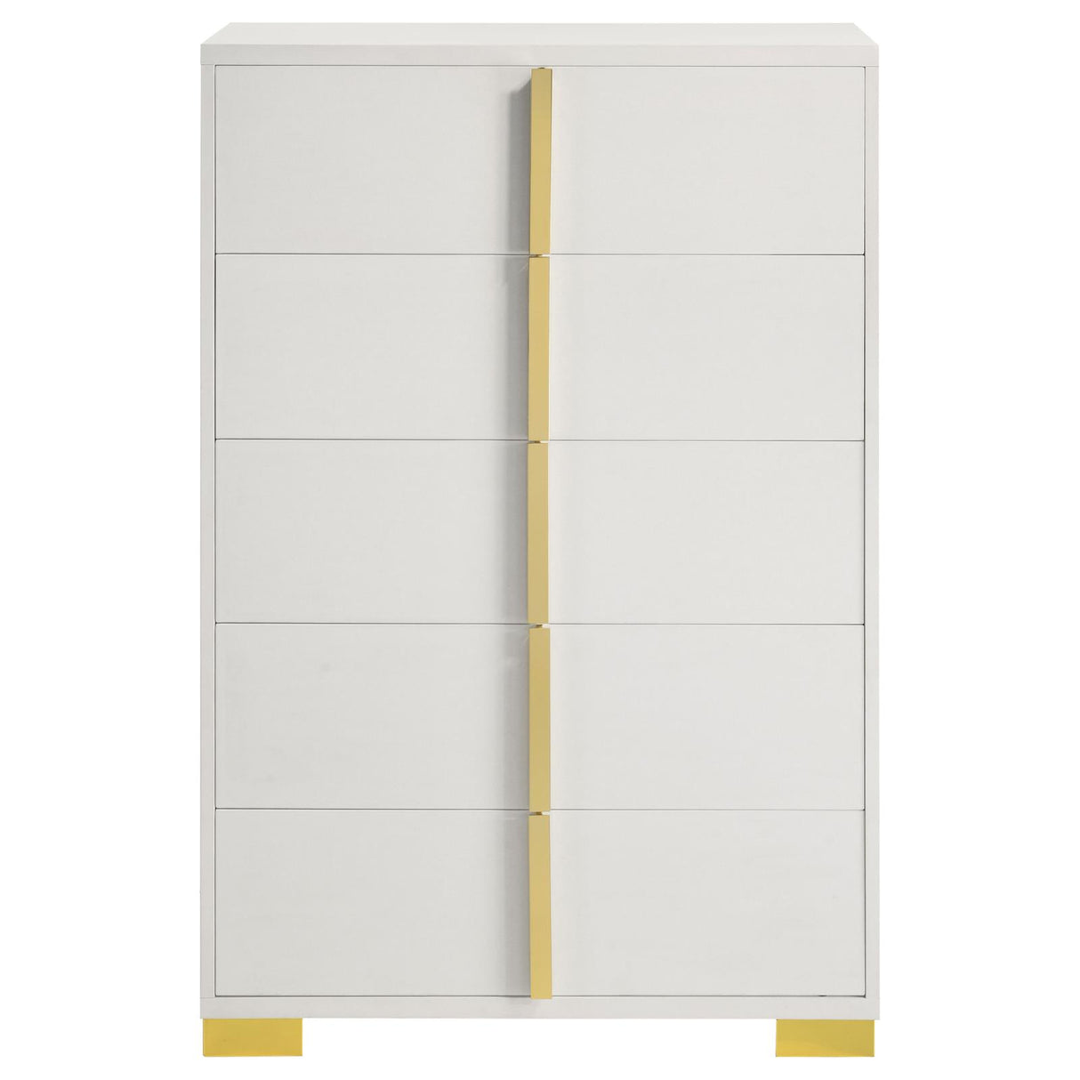 Marceline 5-drawer Chest White from Coaster - Luna Furniture