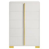 Marceline 5-drawer Chest White from Coaster - Luna Furniture