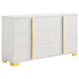 Marceline 6-drawer Dresser White from Coaster - Luna Furniture