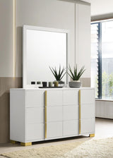 Marceline 6-drawer Dresser with Mirror White from Coaster - Luna Furniture