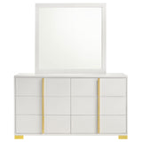 Marceline 6-drawer Dresser with Mirror White from Coaster - Luna Furniture