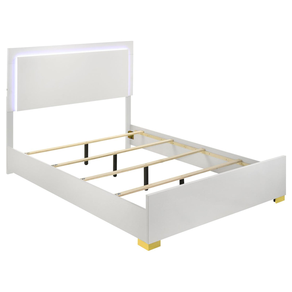 Marceline Full Bed with LED Headboard White - 222931F - Luna Furniture