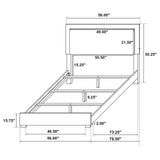 Marceline Full Bed with LED Headboard White from Coaster - Luna Furniture