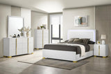 Marceline Full Bed with LED Headboard White - 222931F - Luna Furniture