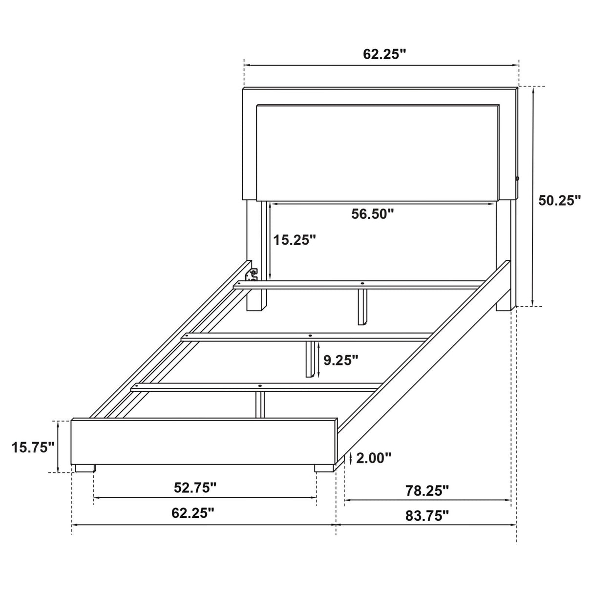 Marceline Queen Bed with LED Headboard White - 222931Q - Luna Furniture