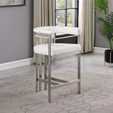 Marcello Faux Leather Bar / Counter Stools Cream from Meridian - Luna Furniture