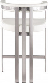 Marcello Faux Leather Bar / Counter Stools Cream from Meridian - Luna Furniture