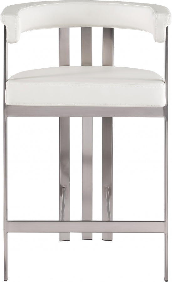 Marcello Faux Leather Bar / Counter Stools Cream from Meridian - Luna Furniture