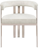 Marcello Stone Velvet Dining Chair Natural, Set of 2 from Meridian - Luna Furniture