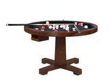 Marietta Round Wooden Game Table Tobacco - 100171 - Luna Furniture