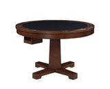 Marietta Round Wooden Game Table Tobacco - 100171 - Luna Furniture