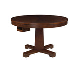 Marietta Round Wooden Game Table Tobacco - 100171 - Luna Furniture