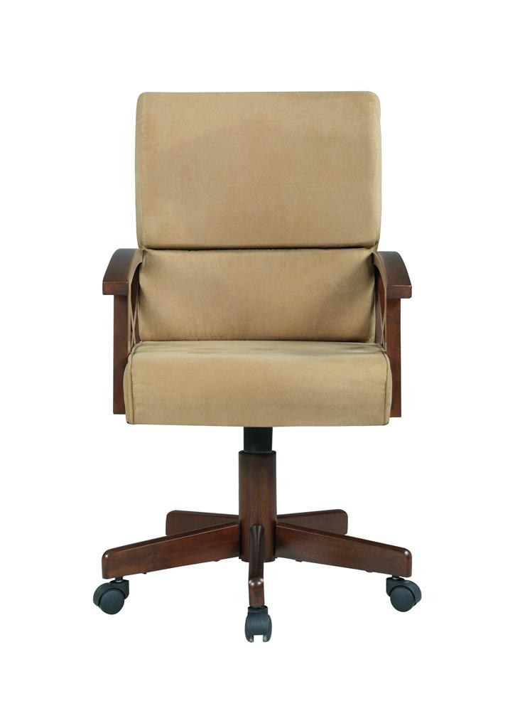 Marietta Upholstered Game Chair Tobacco and Tan - 100172 - Luna Furniture