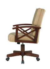 Marietta Upholstered Game Chair Tobacco and Tan - 100172 - Luna Furniture