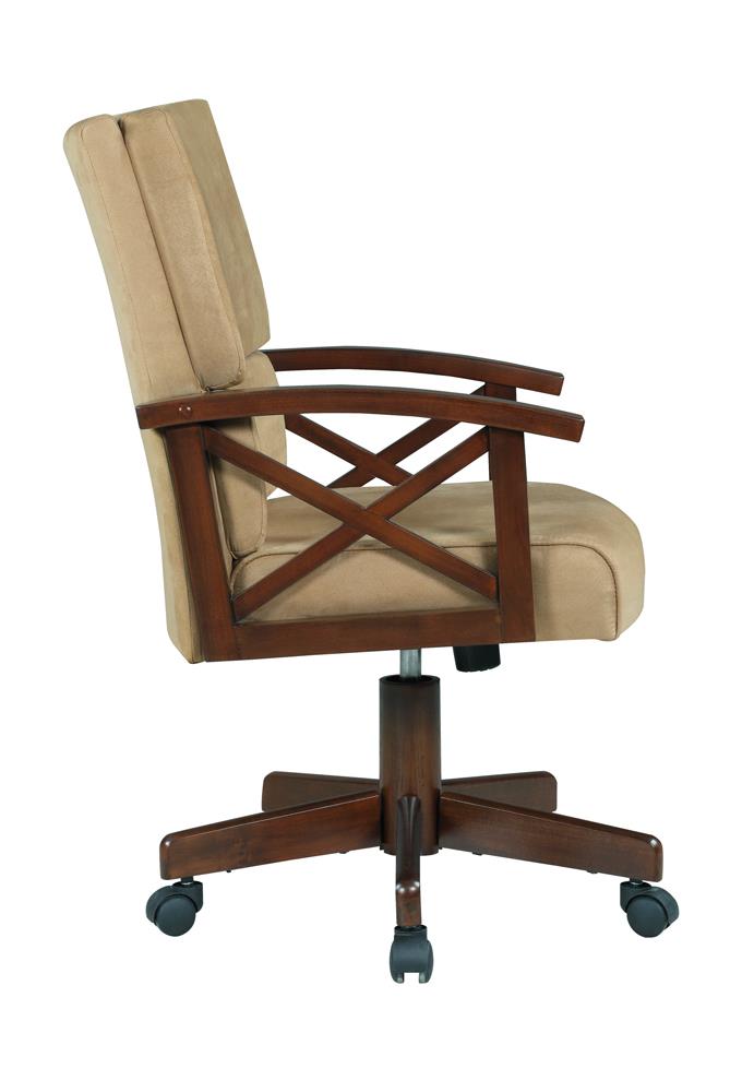 Marietta Upholstered Game Chair Tobacco and Tan - 100172 - Luna Furniture