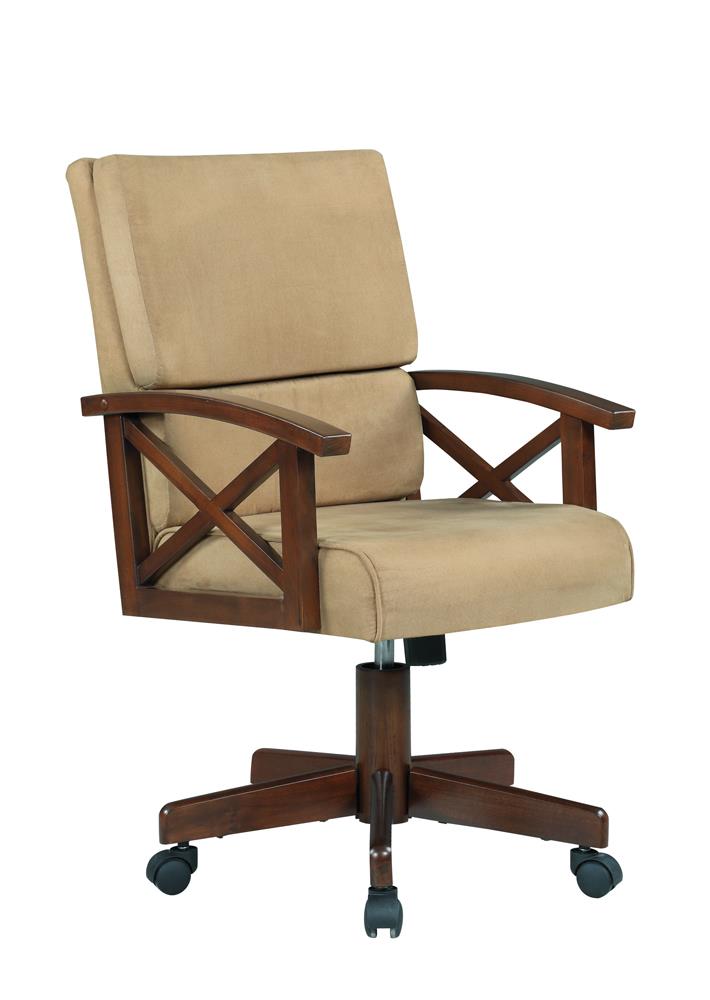 Marietta Upholstered Game Chair Tobacco and Tan - 100172 - Luna Furniture