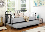 Marina Black Twin Metal Daybed with Trundle from Coaster - Luna Furniture