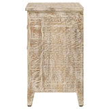 Mariska 3-drawer Wooden Accent Cabinet White Distressed - 950390 - Luna Furniture