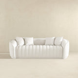 Markus Mid Century Modern Luxury Tight Back Boucle Couch in White - AFC01801 - Luna Furniture