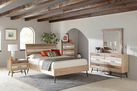 Marlow 4-piece Eastern King Bedroom Set Rough Sawn Multi - 215761KE-S4 - Luna Furniture