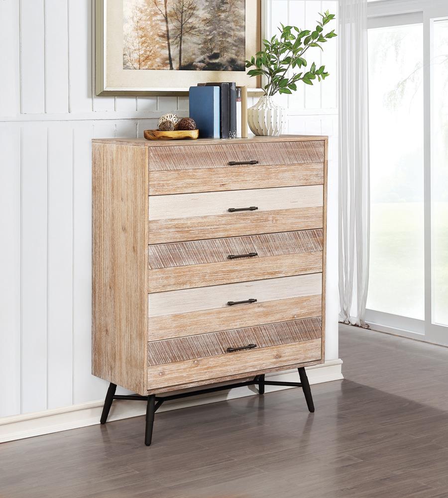 Marlow 5-drawer Chest Rough Sawn Multi - 215765 - Luna Furniture