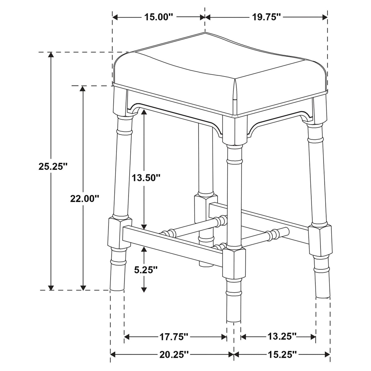 Martina 5-piece Rectangular Spindle Leg Counter Height Dining Set Oatmeal and Black - 120577 - Luna Furniture