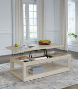 Marxhart Bisque Lift-Top Coffee Table from Ashley - Luna Furniture