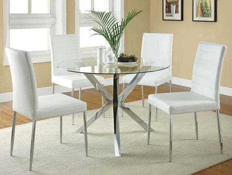 Matson White Upholstered Dining Chairs, Set of 4 from Coaster - Luna Furniture