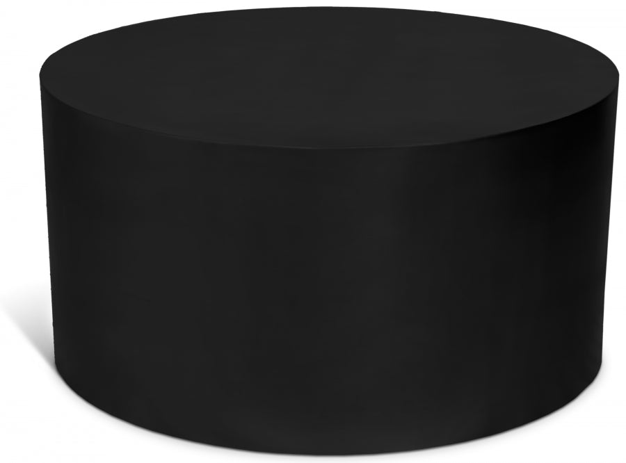 Cylinder Matte Black Coffee Table from Meridian - Luna Furniture