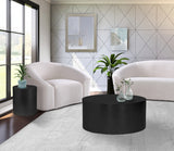 Cylinder Matte Black Coffee Table from Meridian - Luna Furniture